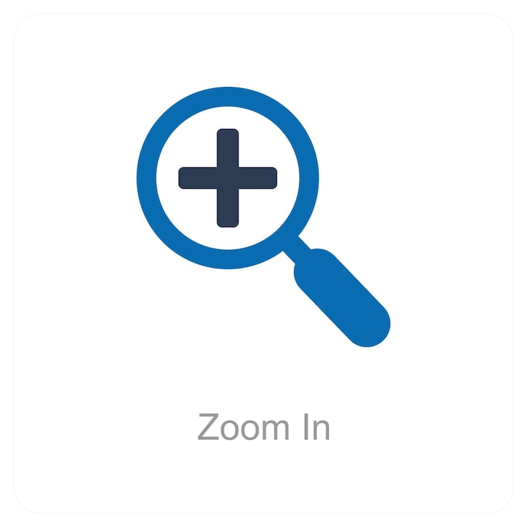 Wektor koncepcja ikony zoomu i zoomu