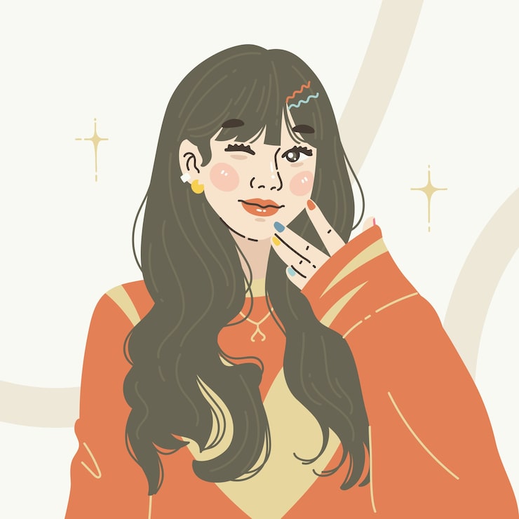 Ręcznie rysowane ilustracja postaci koreańskiego stylu rysowania