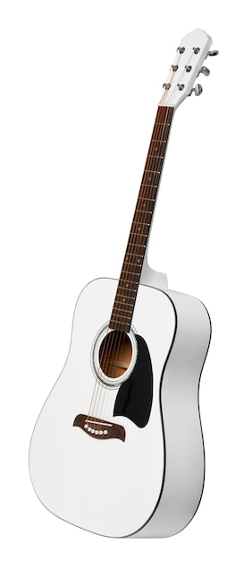 Zdjęcie biała gitara akustyczna