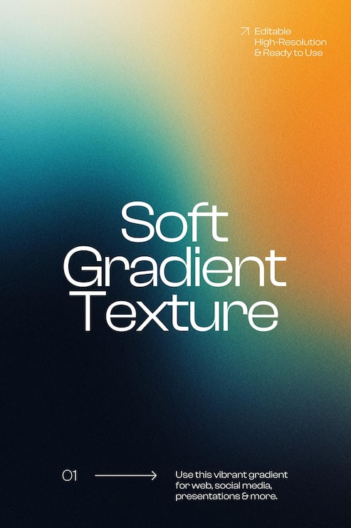 PSD áp phích kết cấu gradient mềm mại cho web và mạng xã hội