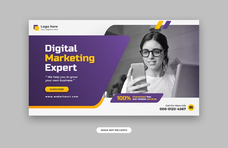 PSD mẫu thiết kế biểu ngữ web tiếp thị kỹ thuật số