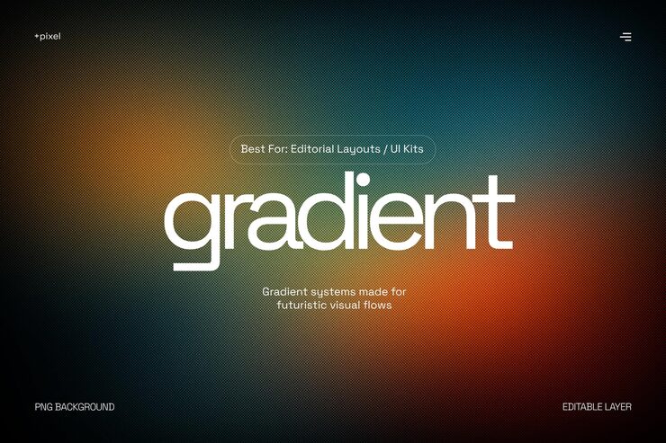 PSD nền gradient tương lai cho biên tập và bộ ui kits