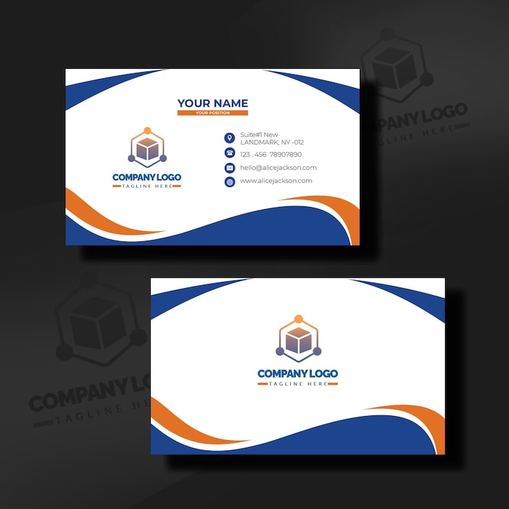 PSD thiết kế danh thiếp hiện đại