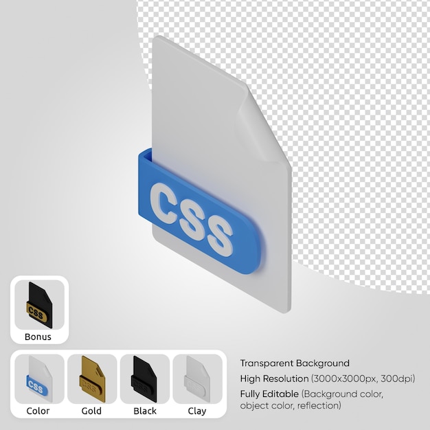 Gratis PSD 3d-bestand css