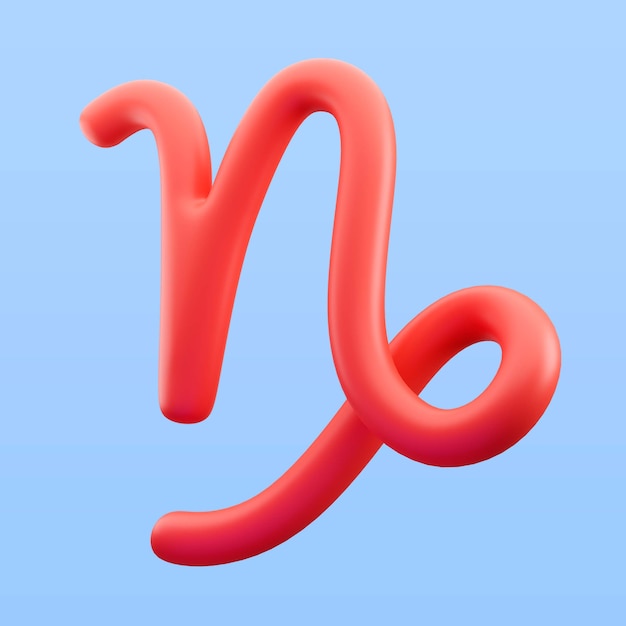 Gratis PSD 3d illustratie van het sterrenbeeld steenbok