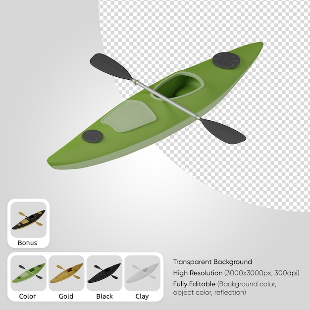 Gratis PSD 3d-kajak