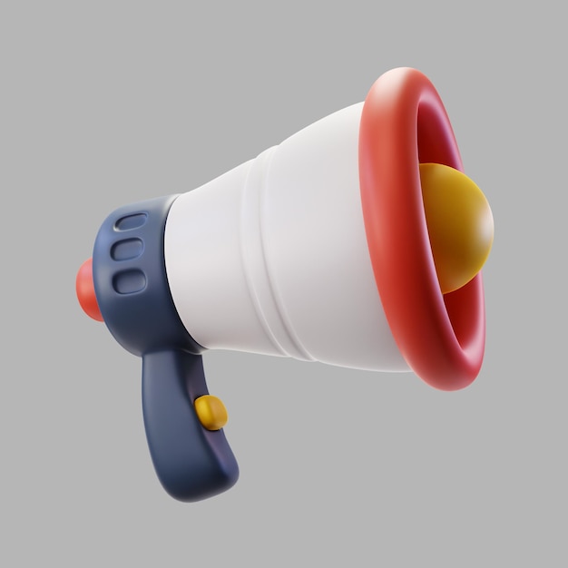 Gratis PSD 3d megafoon luidspreker