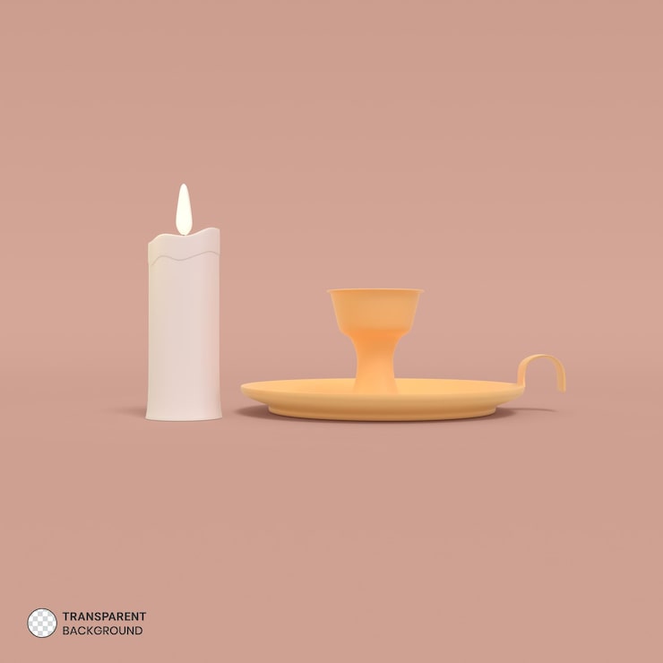 PSD gratuito 3d render aislar icono de vela