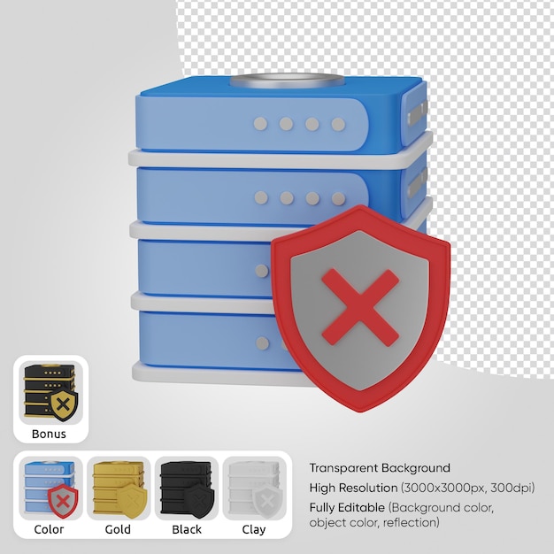 Gratis PSD 3d-server onveilig