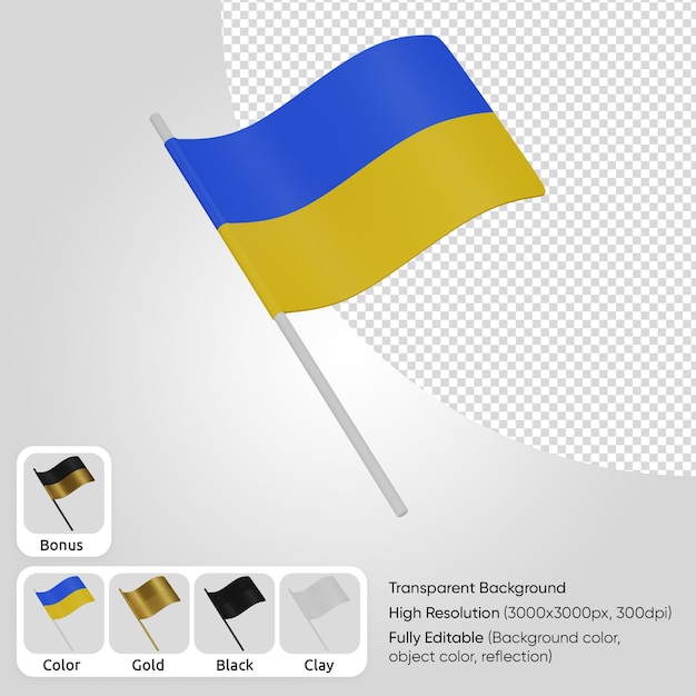 Gratis PSD 3d-vlag