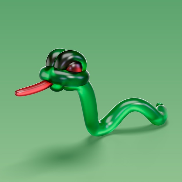 Gratis PSD 3d-weergave van een ballondier