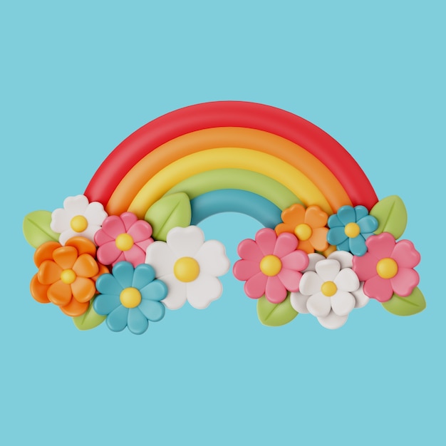 Gratis PSD 3d-weergave van het lente-icoon