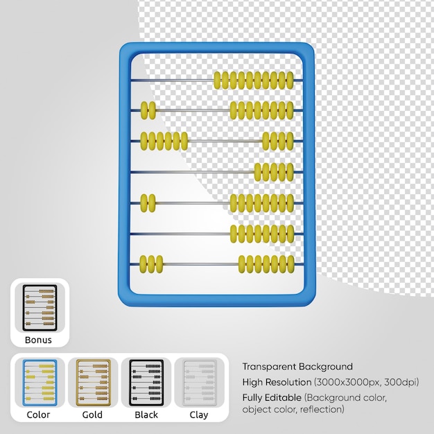 PSD gratuito abaco 3d