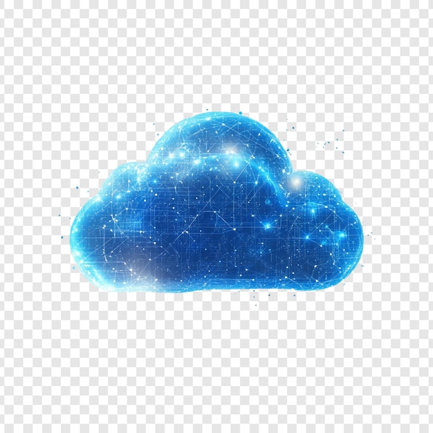 Gratis PSD abstract blue cloud computing network digitale technologie