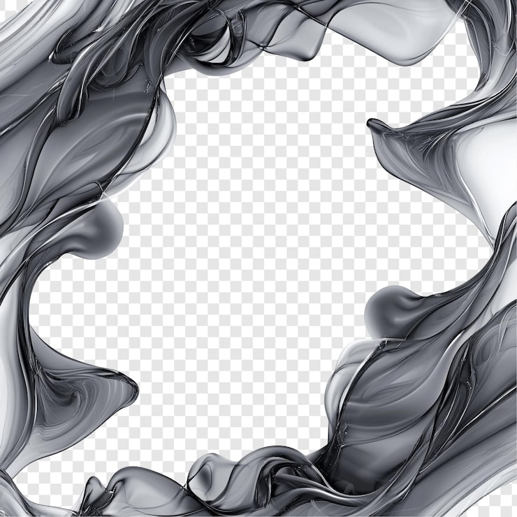 Gratis PSD abstract gray swirls een modern kunstzinnig kader