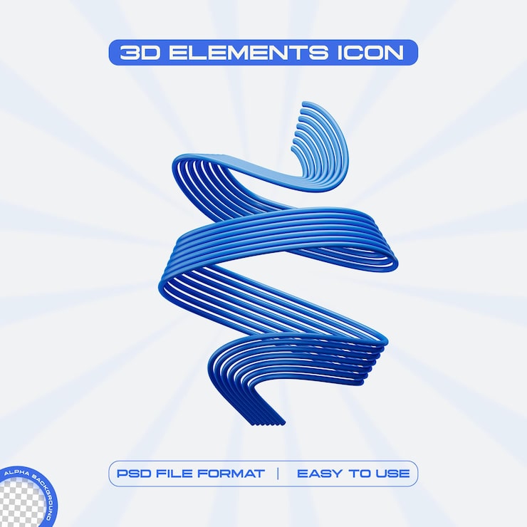 Gratis PSD abstracte geometrische vorm 3d render illustratie