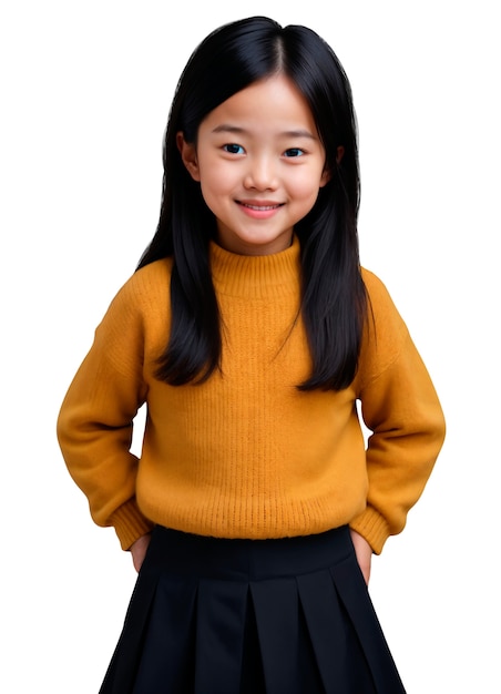 PSD Gratis anak asia cantik berpose