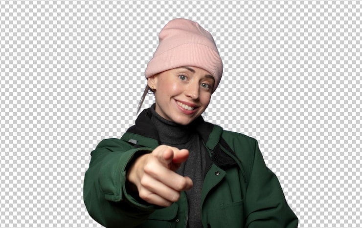 PSD gratuito apuntando a la cámara con una sonrisa satisfecha, confiada y amistosa eligiéndote