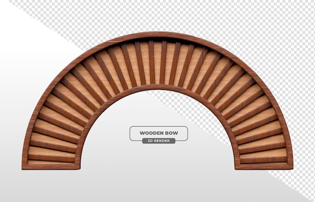 PSD gratuito arco de madera renderizado en 3d