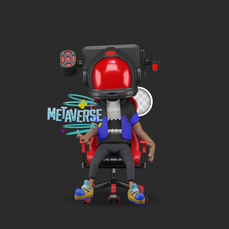 PSD gratuito avatar che rappresenta il metaverso. illustrazione 3d
