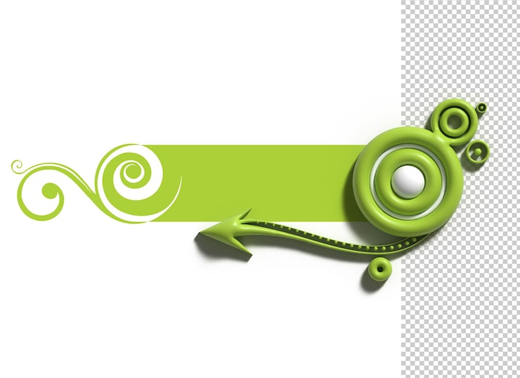 PSD gratuito banner floral abstracto con ondas de flecha concepto arquitectónico creativo
