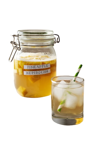 PSD gratuito bebida de kombucha aislada