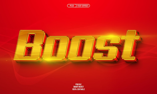 Gratis PSD boost 3d bewerkbare tekst-effect