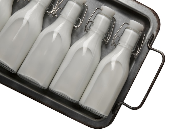 PSD gratuito botella de leche aislada