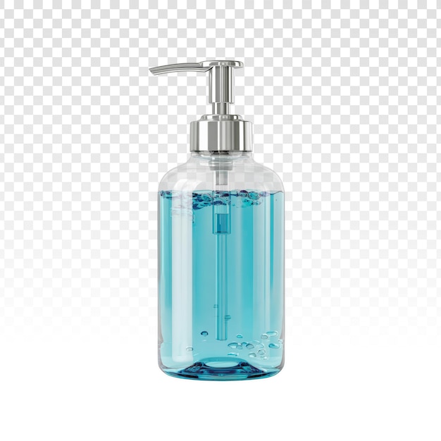 PSD gratuito bottiglia dosatrice a pompa per liquidi blu