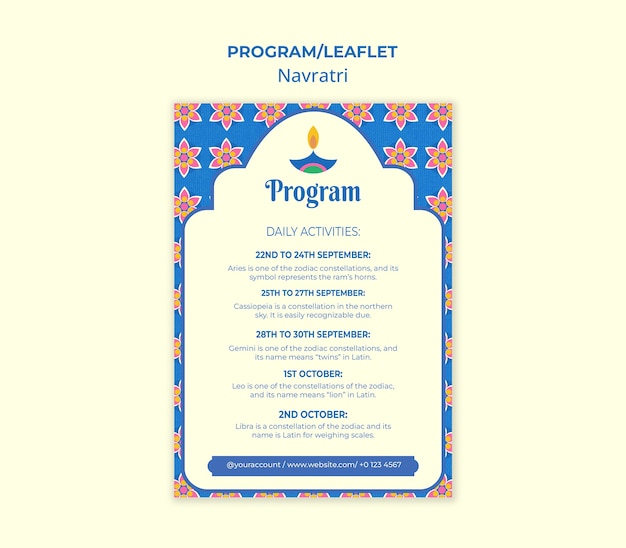 PSD Gratis brosur program navratri