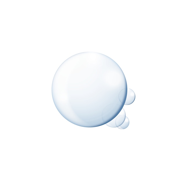 PSD gratuito bubble realistiche isolate