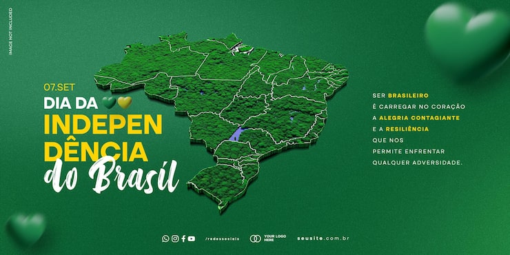 PSD gratuito celebración del día de la independencia de brasil