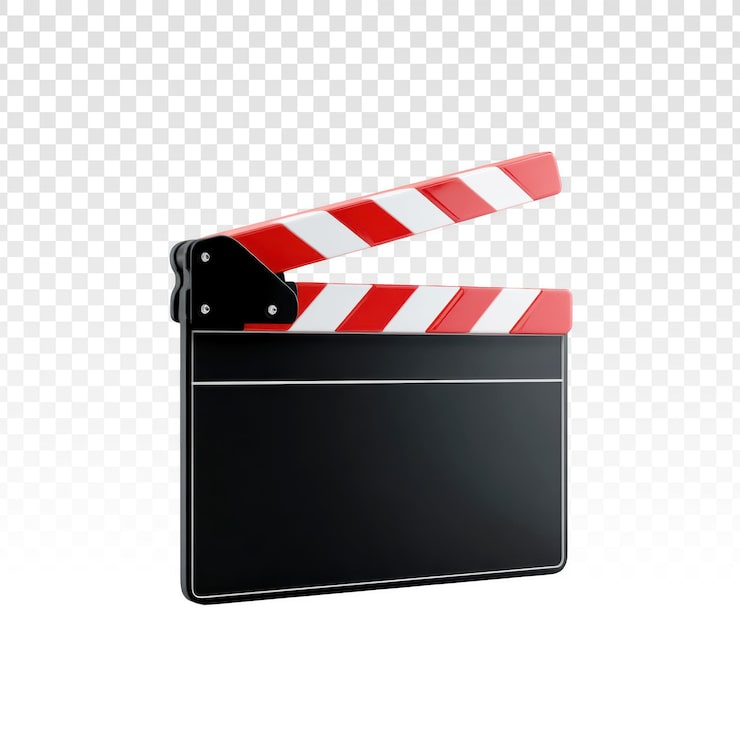 PSD gratuito claqueta 3d aislada sobre fondo transparente