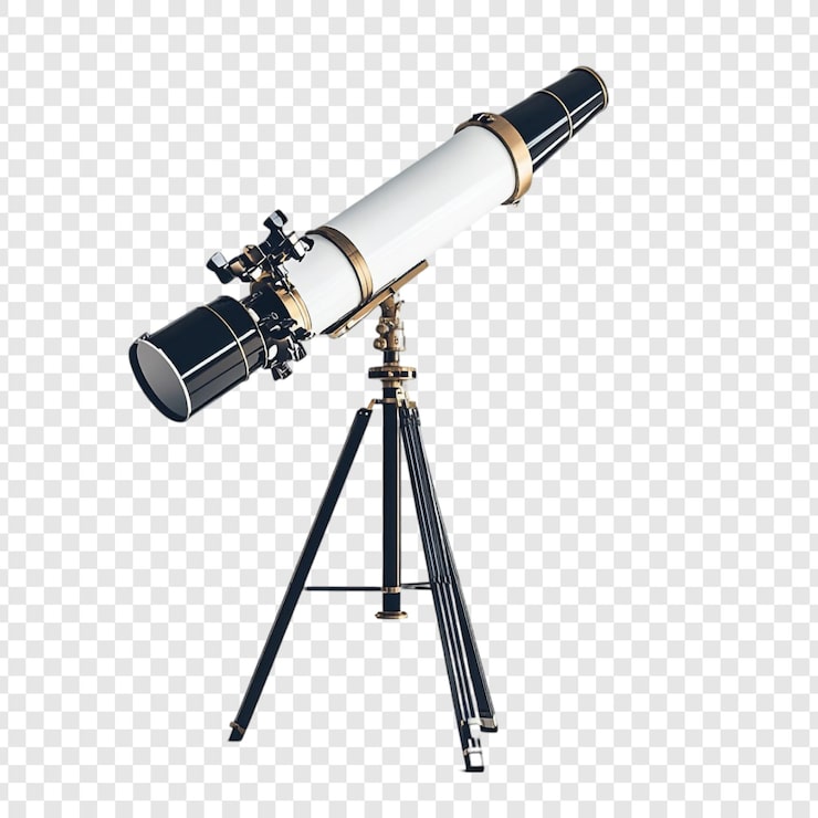 PSD gratuito un clásico telescopio refractor en un trípode