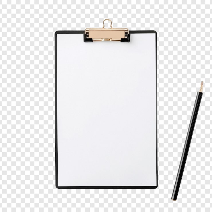 PSD gratuito clipboard vuoto e modellazione a matita pronti per le tue note