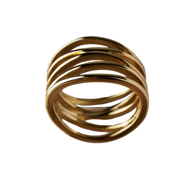 Gratis PSD close-up op gouden ring geïsoleerd