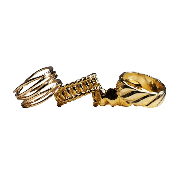 Gratis PSD close-up op gouden ring geïsoleerd