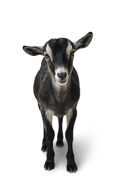 PSD Gratis close up pada kambing yang terisolasi