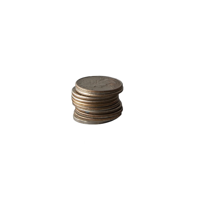 Gratis PSD close-up van geïsoleerde munten