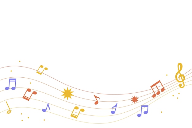 PSD gratuito colección de notas musicales