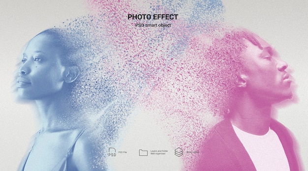 PSD gratuito concepto de dispersión de colores