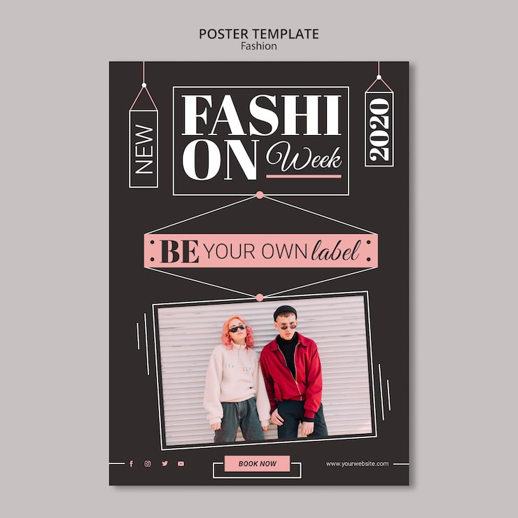PSD gratuito concepto de moda estilo póster
