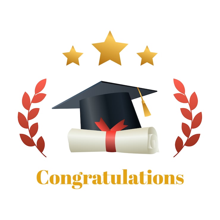 PSD gratuito congratulazioni ai laureati illustrazione