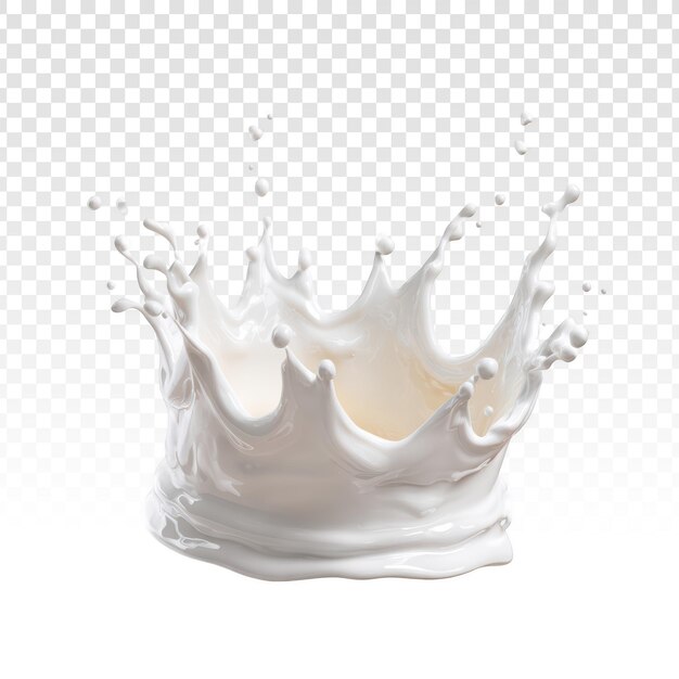 PSD gratuito corona de salpicaduras de leche