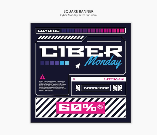 Gratis PSD cyber maandag sjabloonontwerp