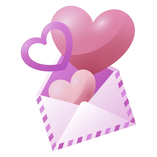 PSD Gratis desain ikon hari valentine