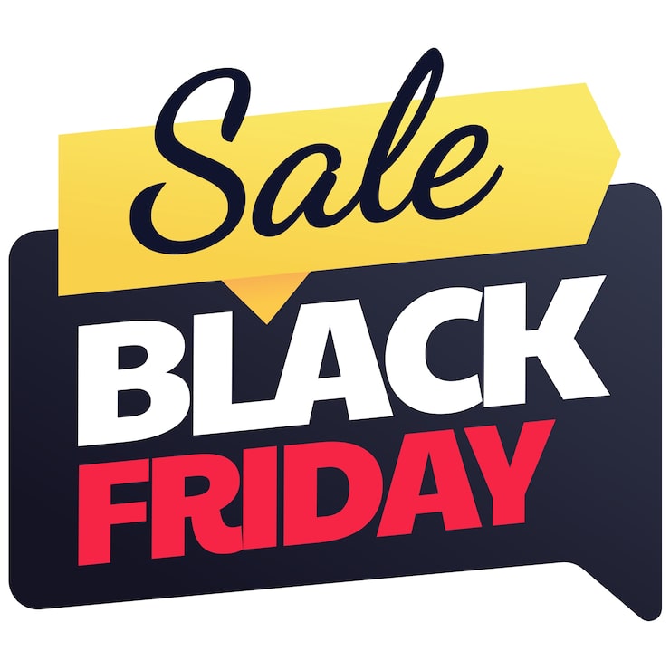 PSD Gratis desain label black friday