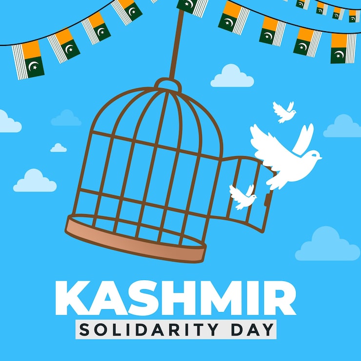 PSD Gratis desain posting hari solidaritas kashmir