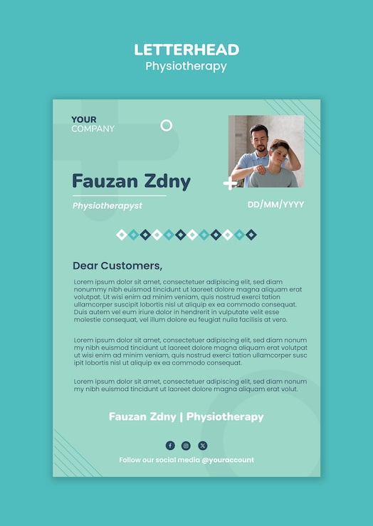 PSD Gratis desain templat fisioterapi