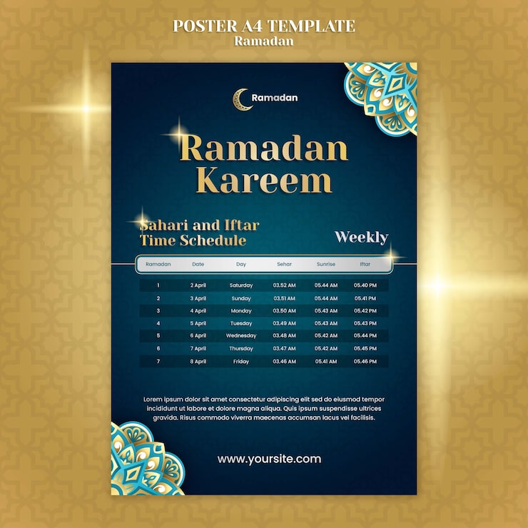 PSD Gratis desain templat gradien ramadan